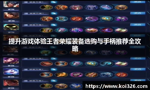 提升游戏体验王者荣耀装备选购与手柄推荐全攻略